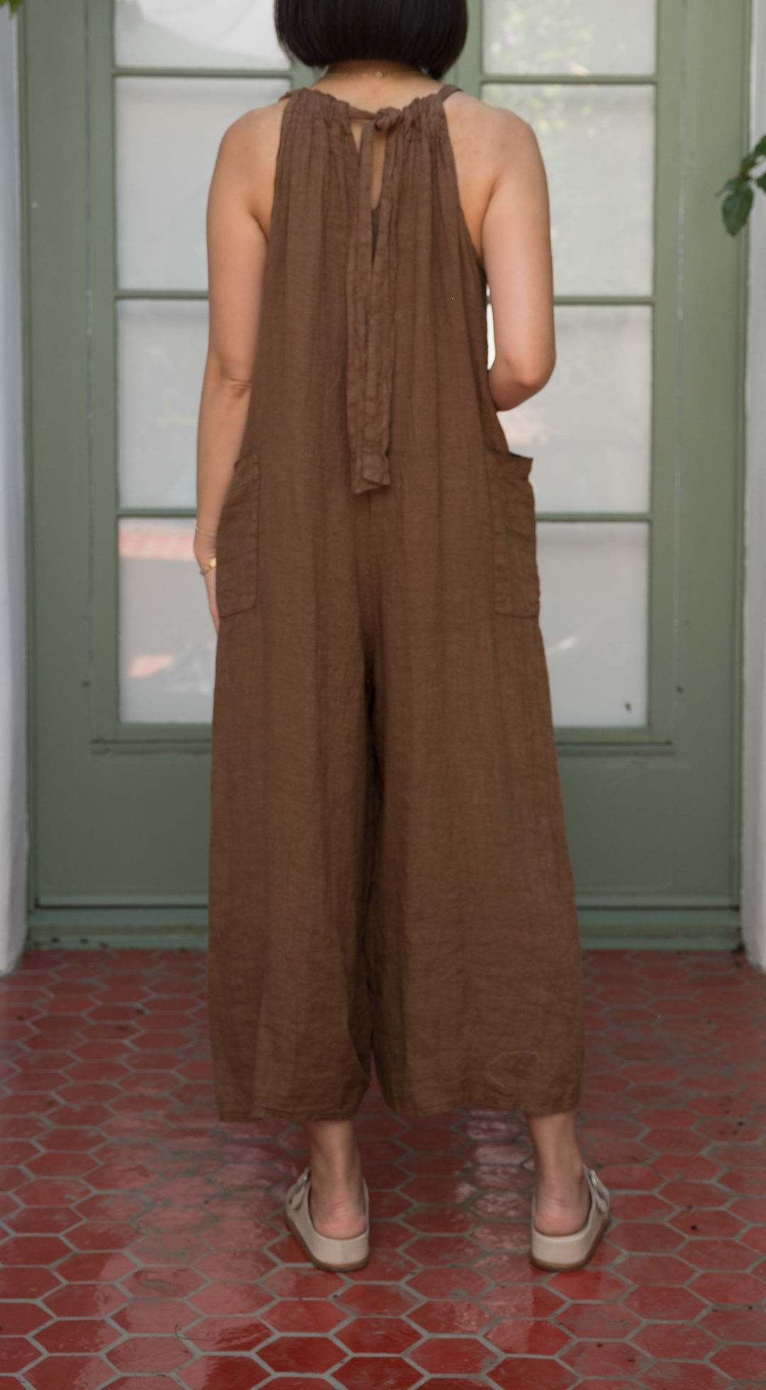 Merci Marie - Wholesale Jumpsuit - Women's - Linen Racer Back Jumper #197122
