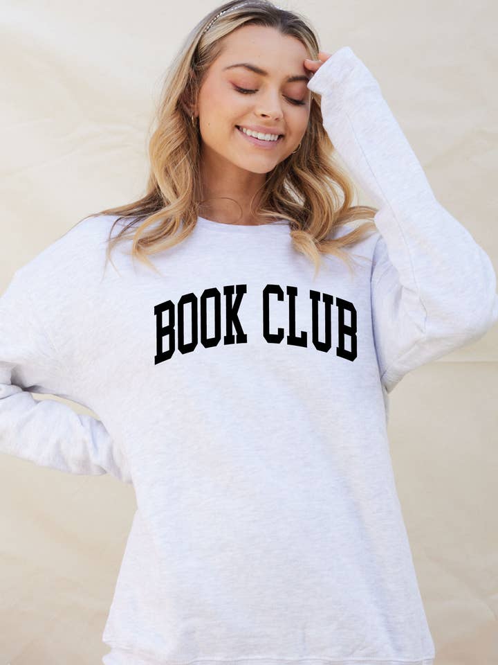 BOOK CLUB Graphic Sweatshirt  for wholesale by OAT COLLECTIVE