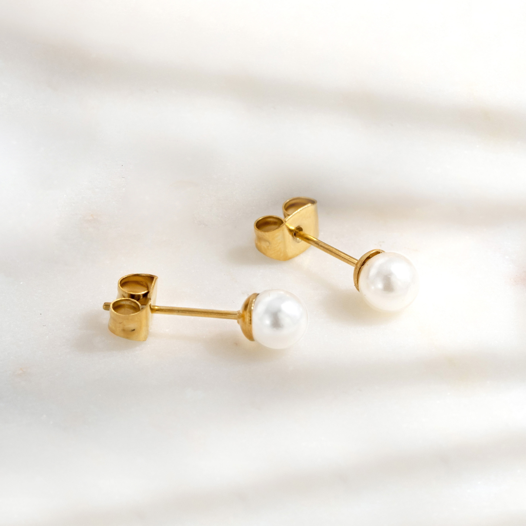 Schmuckkollektiv GmbH - Wholesale Stud/Post Earrings - Hübsche Perlenstecker Gold2
