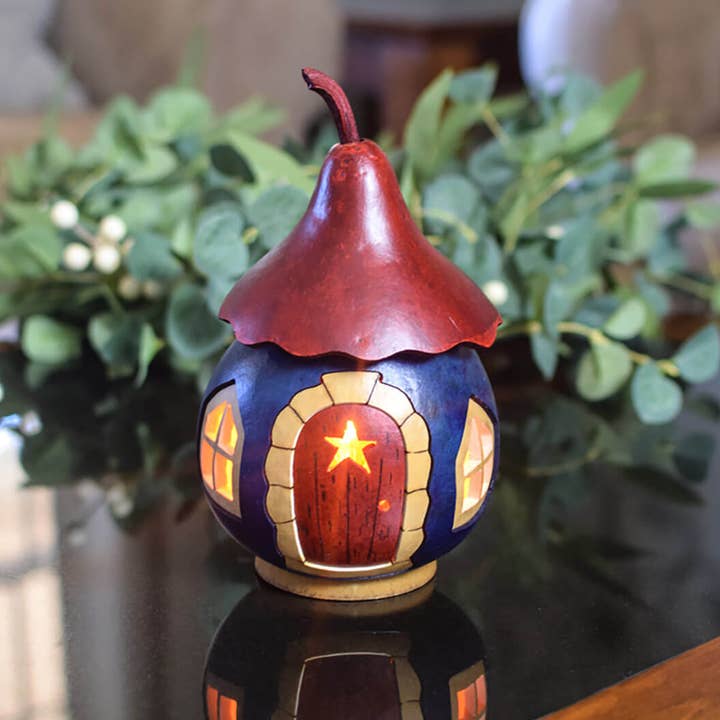 Meadowbrooke Gourds - Wholesale Decorative Tabletop Object - Patriotic Cottage Gourd Luminary0