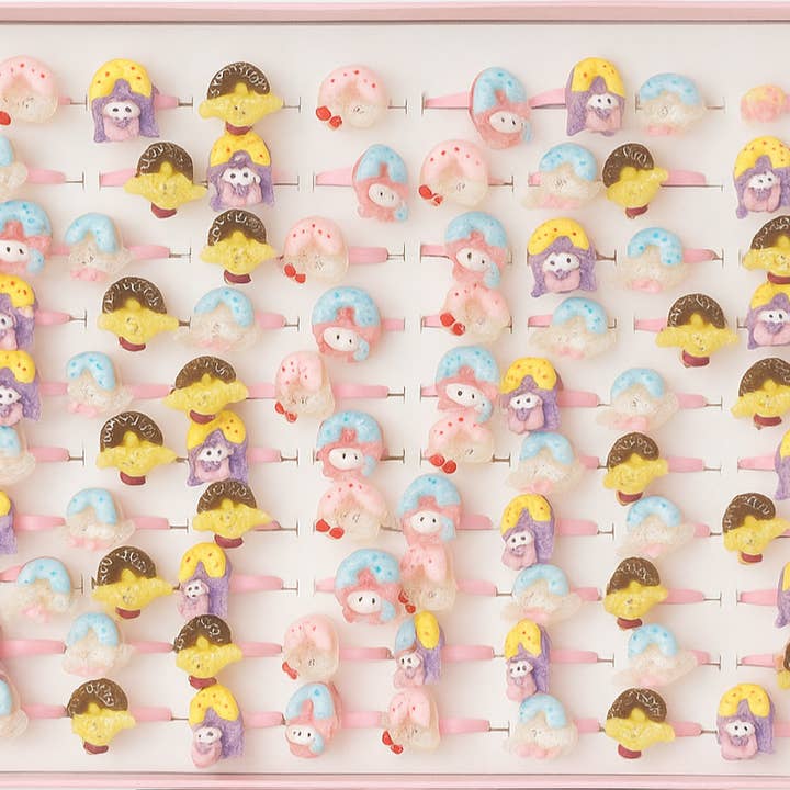 Kids Donut & Monkey Rings Assorted Pastel Designs
D for wholesale by Majestic Wholesale