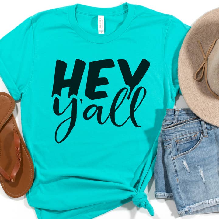 Hey Y’all Tee for wholesale by Quotable Life