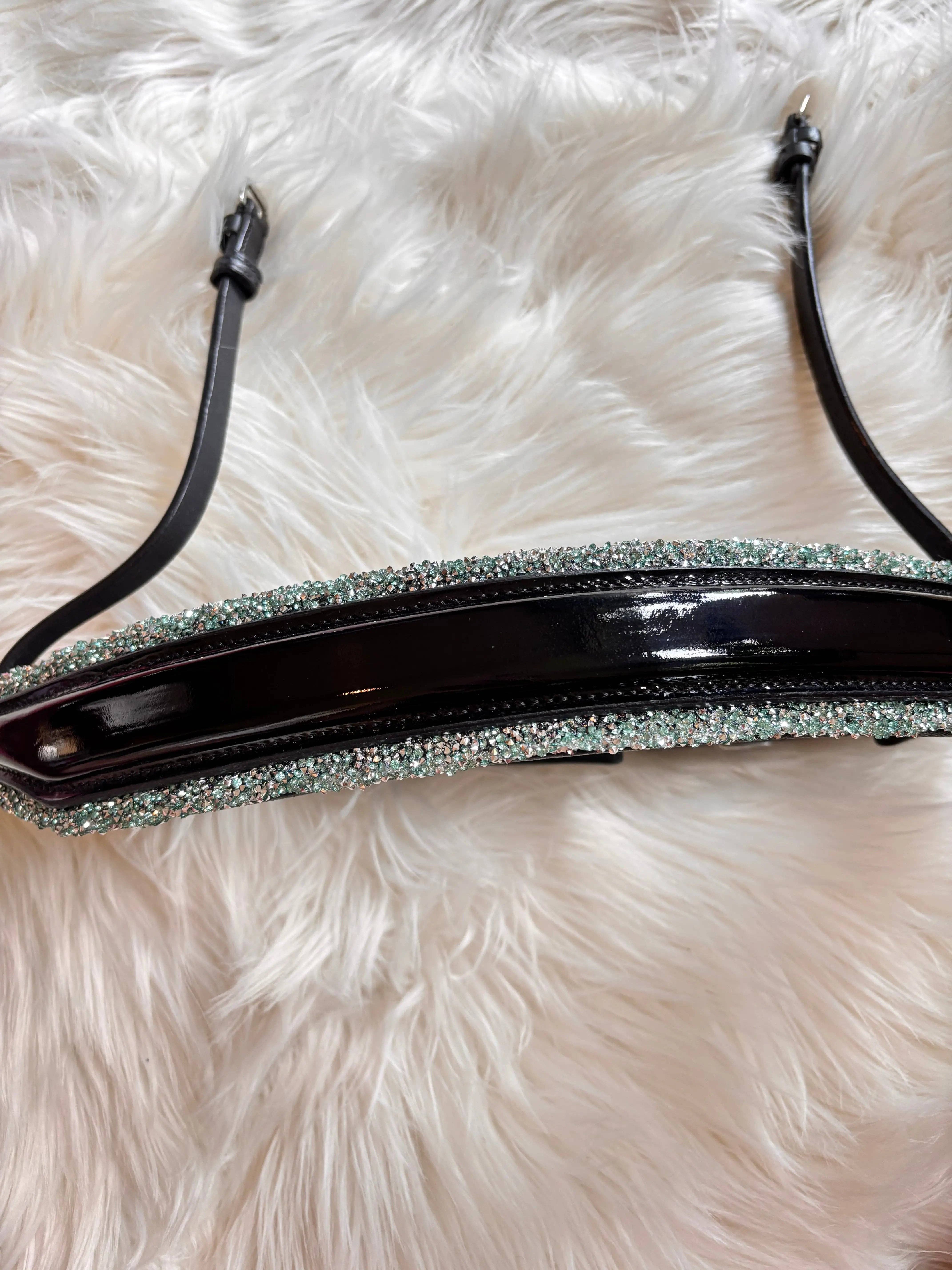 CR Harmonyequestrian - Wholesale Horseback Riding Gear - Noseband Mint Crystal2