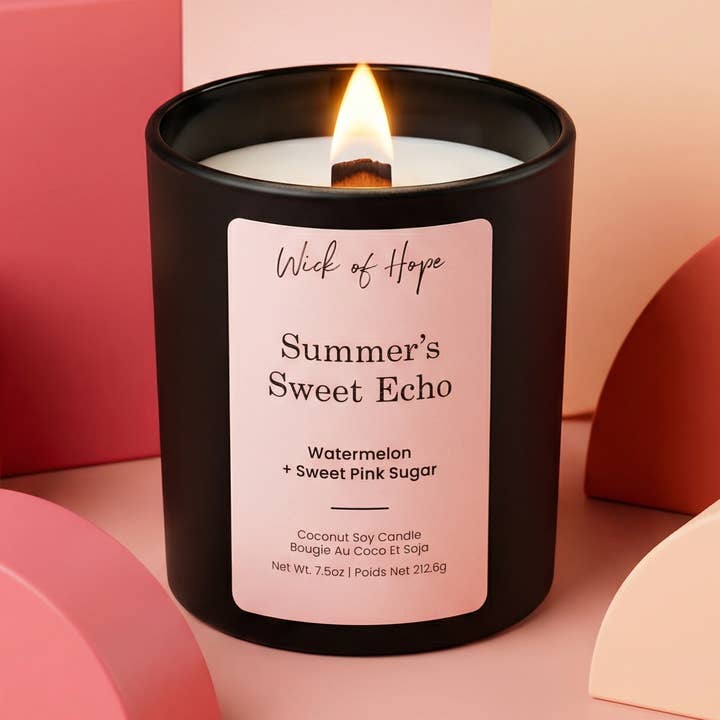 Non-Toxic - Summer's Sweet Echo - Coconut Soy Wax Candle for wholesale by Wick of Hope