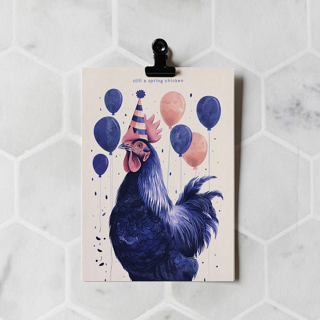 Botanopia - gifts , decor and cards for plant lovers - Wholesale Birthday Card - Still a spring chicken | Funny Birthday Cards3