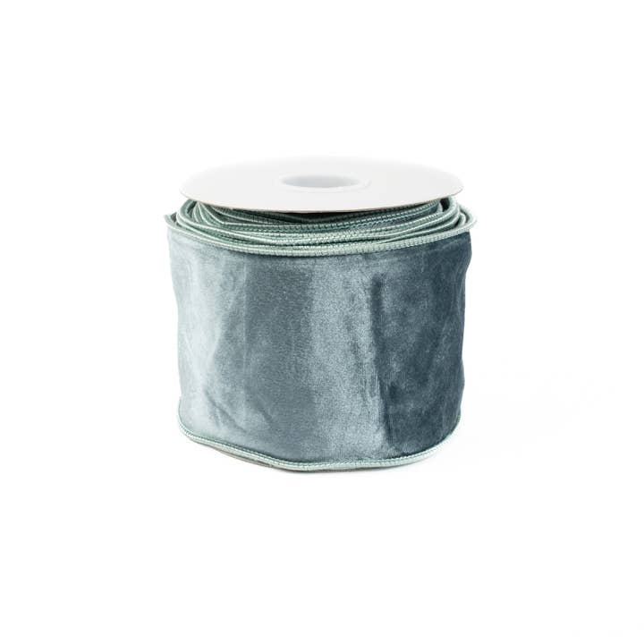 Mills Floral Company - Wholesale Ribbon - Gift Wrapping - Velvet Ribbon 4" X 10 Yd - Ocean