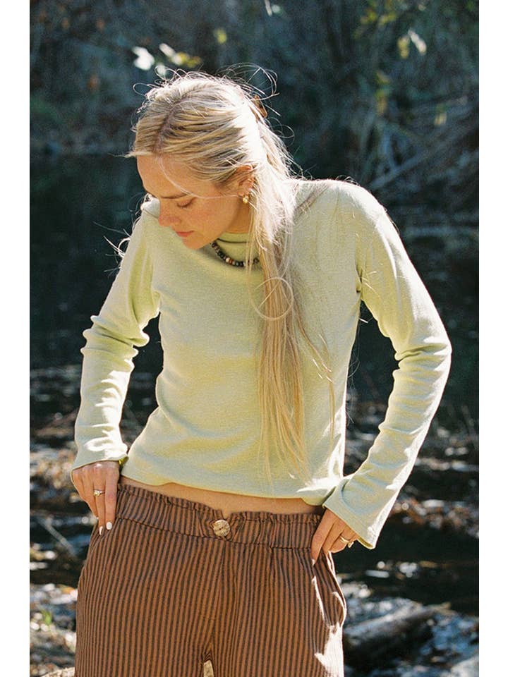 LA RELAXED - Venta al por mayor Camiseta - Mujer - Camiseta vintage de manga larga estilo slub7