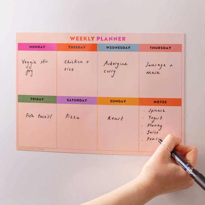Good Tuesday (Once Upon a Tuesday) – wholesale Planerare – A4 Magnetic Rainbow Grid Weekly Planner | Kylskåpsmagnet1