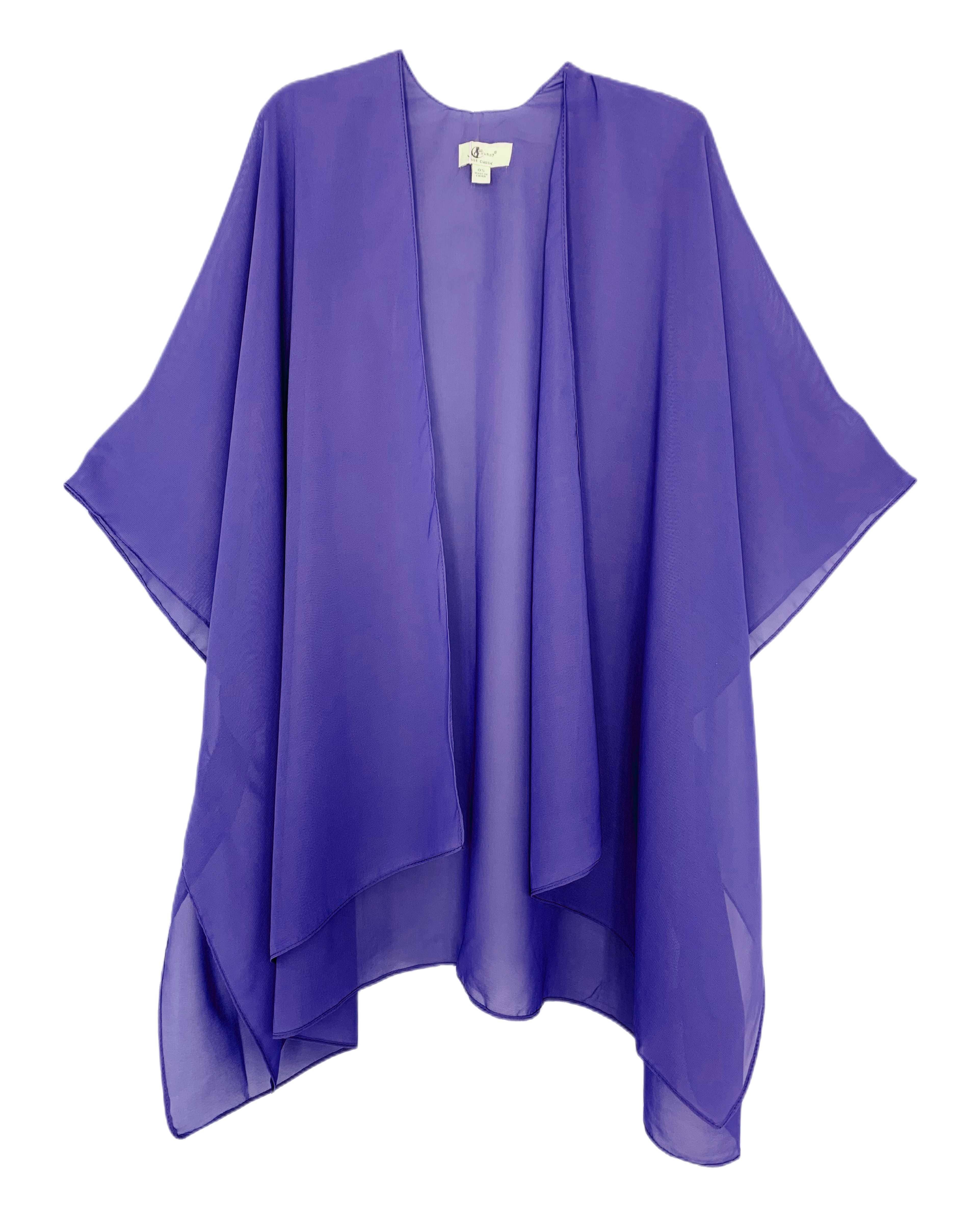 JC Sunny Fashion - Wholesale Kimono - Women's - 24 Colors--JC071034 Solid Color Lightweight Cover-Up/Kimono12