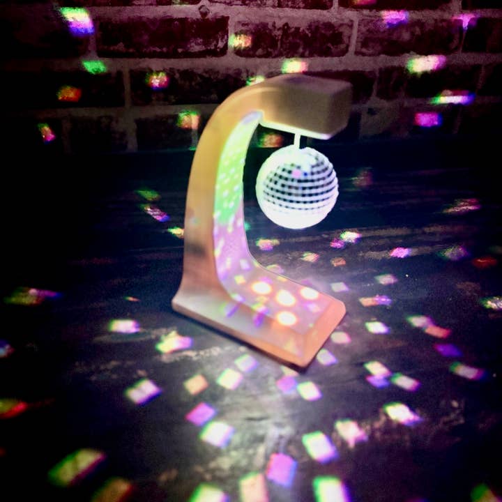 DESKOLITE – wholesale Strobe/disco light – DESKOLITE™ Wireless Disco Speaker w LEDs and 6cm Mirror Ball2