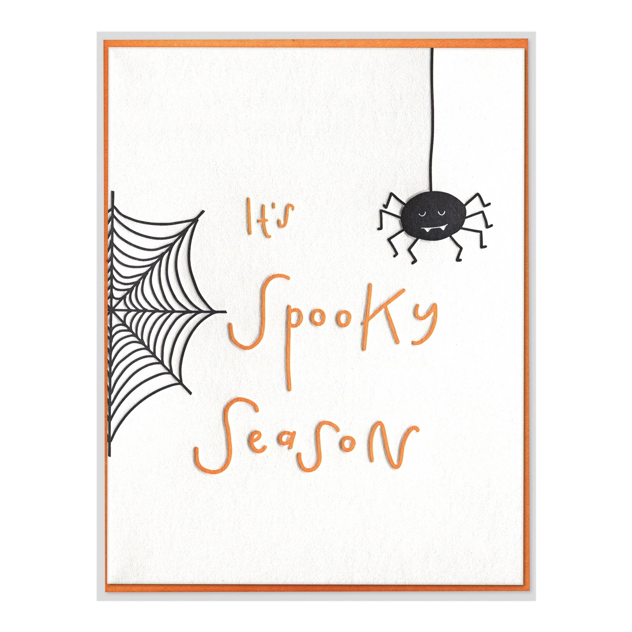 INK MEETS PAPER - Wholesale Halloween Card - Spooky Season Halloween Letterpress Card with Spider1