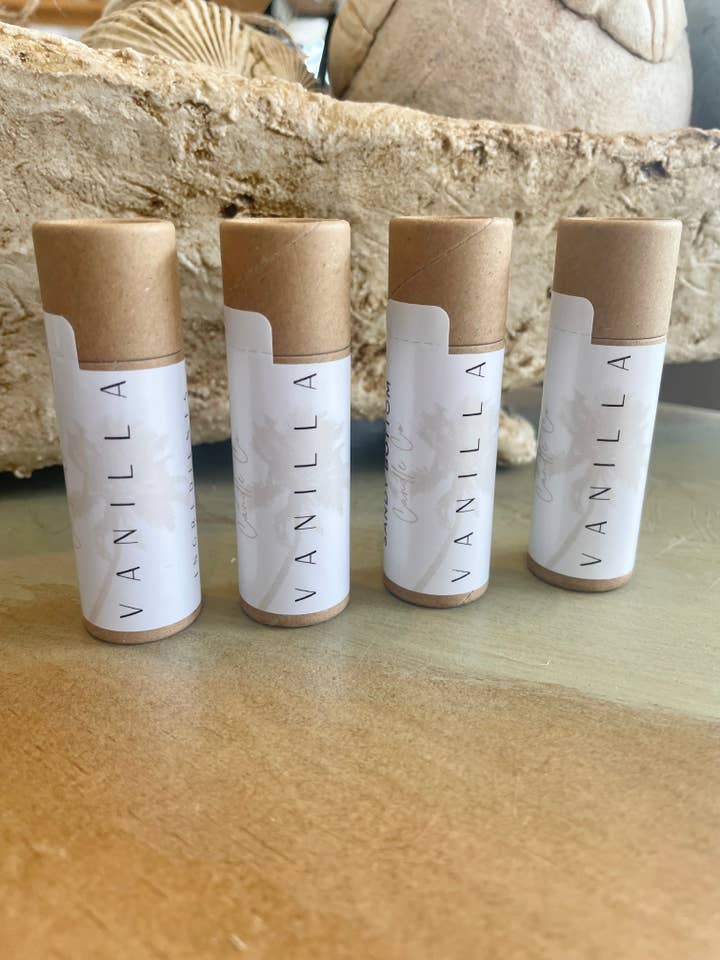 Lip Balm-VANILLA for wholesale by Sandy Bottom Candle Co.