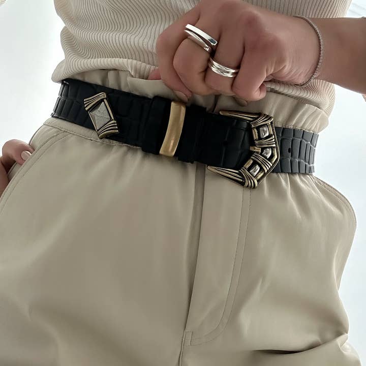 Christina Christi - Wholesale Belt - Women's - Women Leather Belt Buckle, Genuine Leather Belt, Handmade
