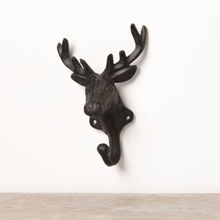 Gancho de hierro fundido Stag, 16 cm  para venta al por mayor de Gainsborough Giftware x Portland Living