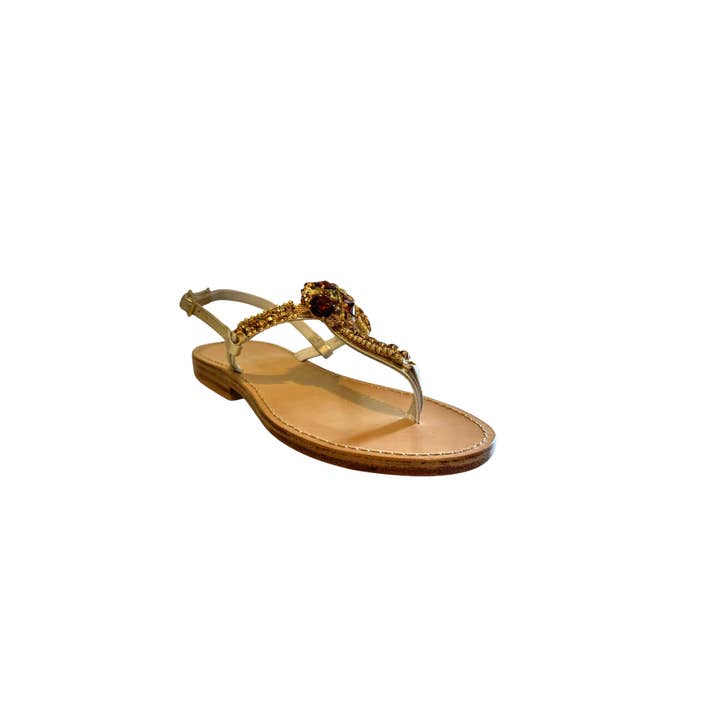 BOTTEGA SMERALDA - Wholesale Sandals - Women's - AURA CIRCLE IT7 GOLD FLIP FLOPS5