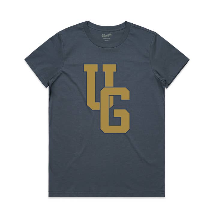 Camiseta descolorida azul marino para mujer de la Universidad de Ghana 15 para venta al por mayor de Varsity54