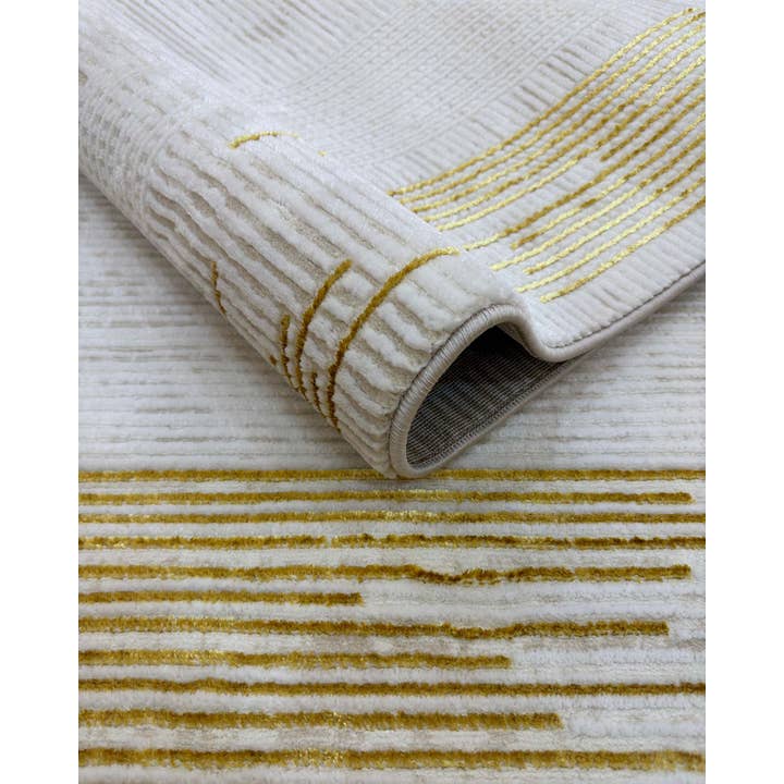 Rug Star USA - Venta al por mayor Alfombra pequeña - Alfombra turca Gamma Premium Collection dorado/beige 517A1