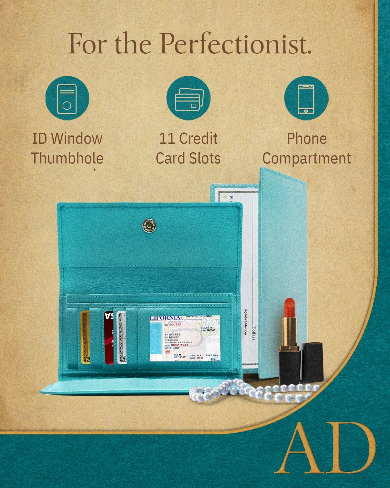 Access Denied Accessories - Wholesale Wallet - Women's - Trifold Clutch RFID Wallets For Women With Checkbook Holder25