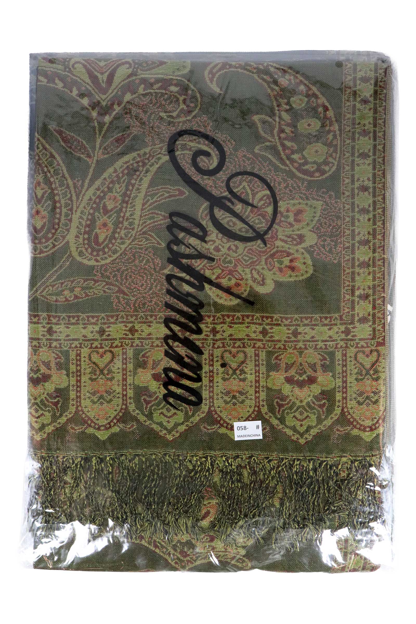 Assorted Paisley Vineyard Metallic Twist Pashmina Shawl for wholesale on Faire2