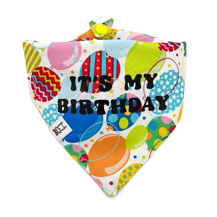 It's My Birthday Dog Bandana for wholesale by Winthrop Clothing Co.