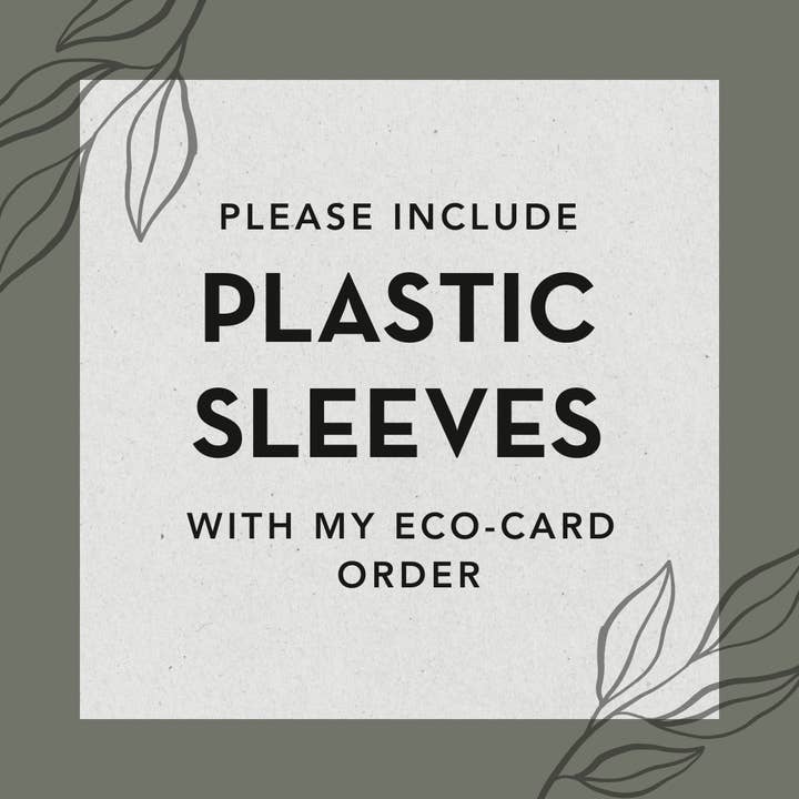 The Card Bureau - Vente Carte de vœux classique - Pochettes en plastique en option pour cartes écologiques