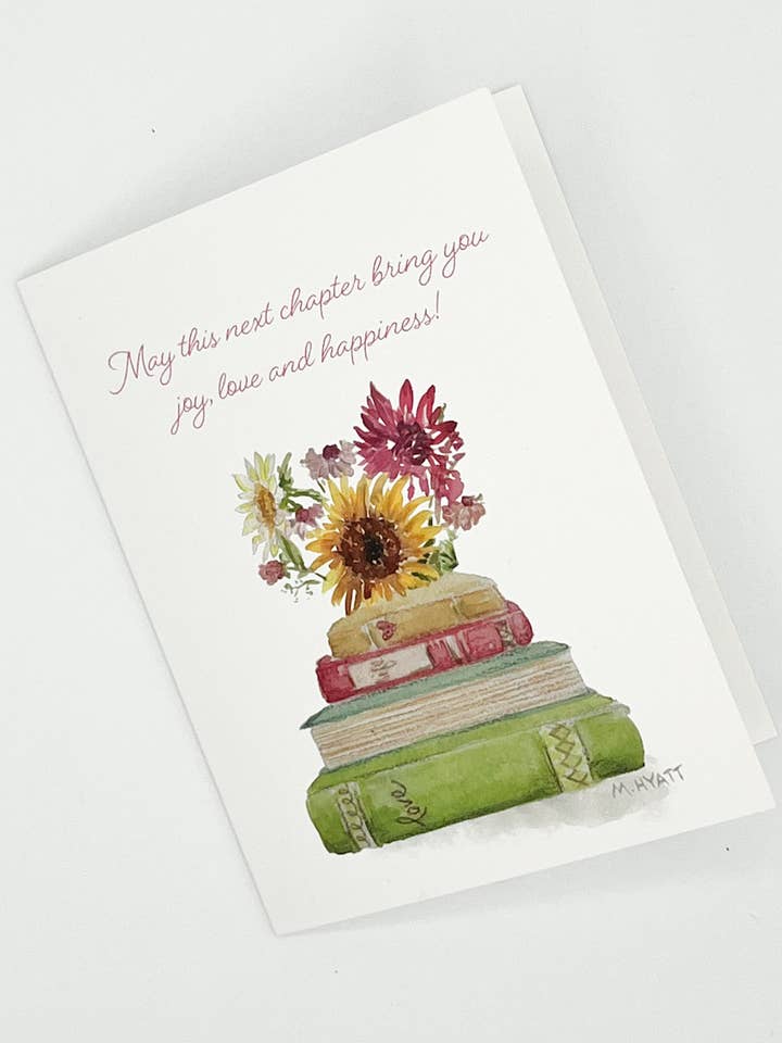 "Volgend Hoofdstuk" Aquarel Felicitatiekaart voor wholesale door Melissa Hyatt