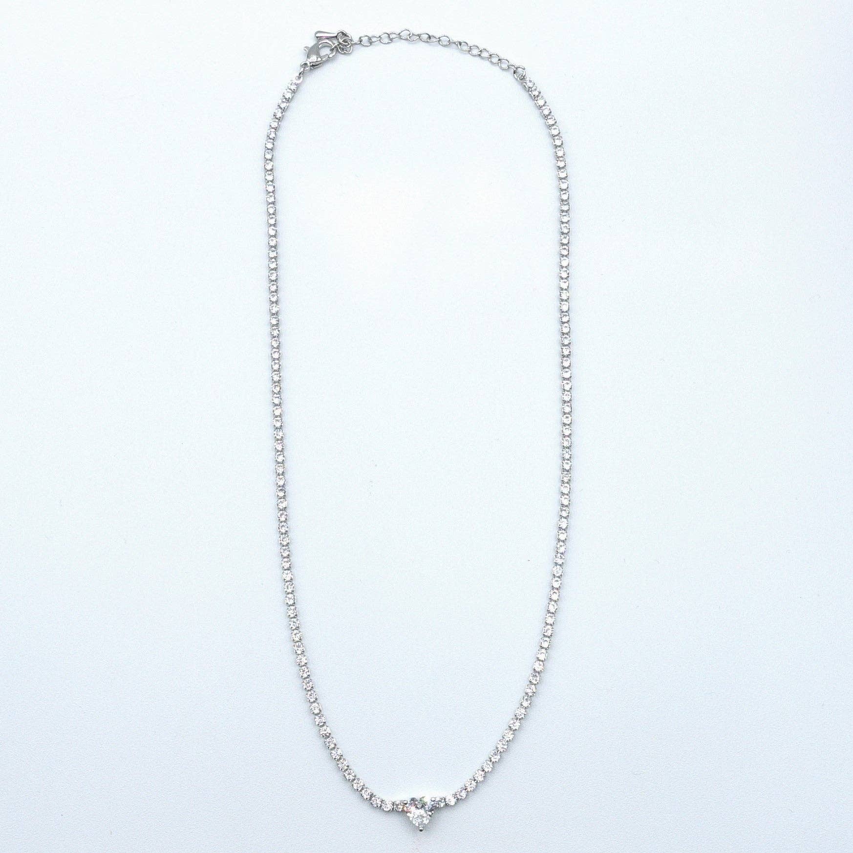 DIANA  -"THE  CRYSTAL SET"- 3 PCS- zirconia necklace+zirconia bracelet+zirconia earrings for wholesale on Faire4