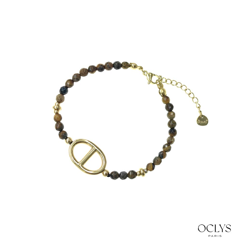 Oclys – wholesale Beaded bracelet – Natural stone bracelet with gold stainless steel Lili0