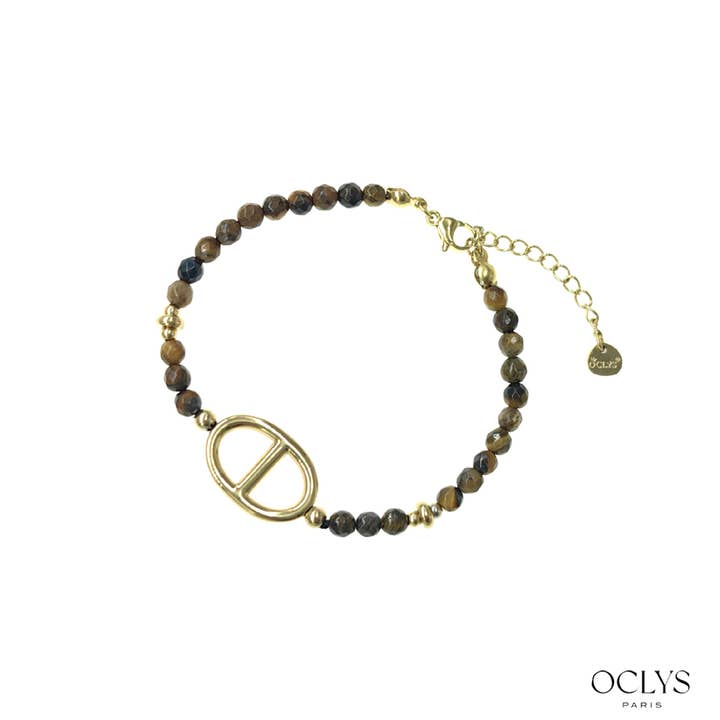 Oclys – wholesale Beaded bracelet – Natural stone bracelet with gold stainless steel Lili