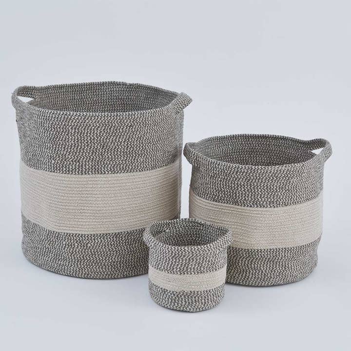 Cesta trenzada Avena y Carbón para venta al por mayor de Weaver Green