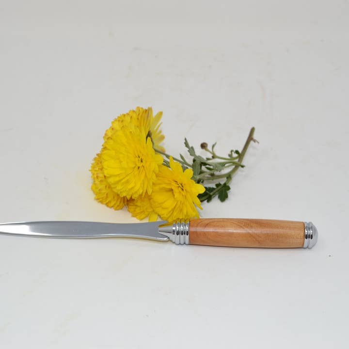 Handmade wooden cherry letter opener, customizable for wholesale by Huizbirn
