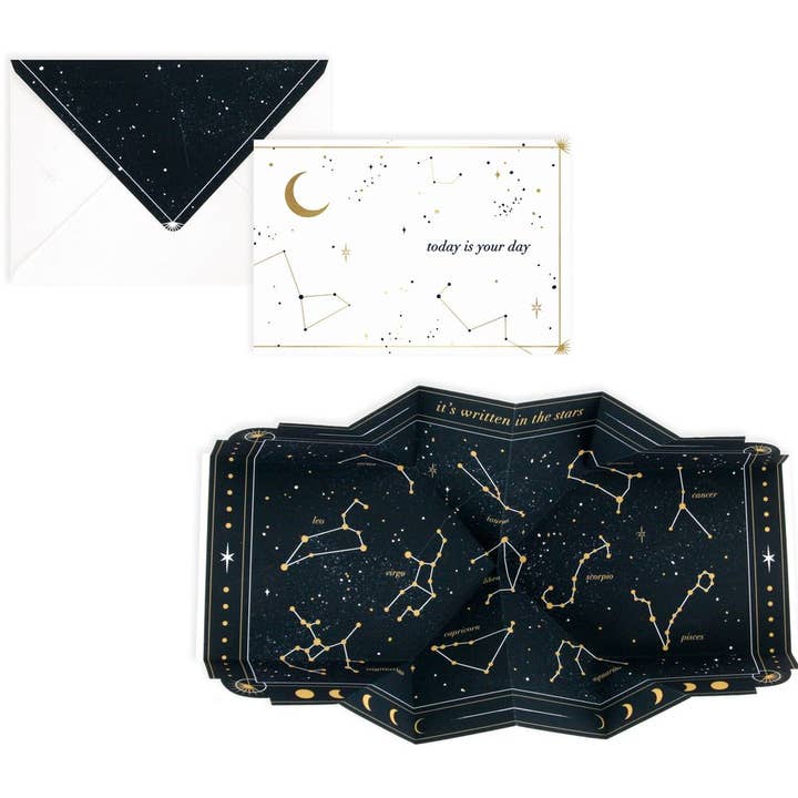 UWP Luxe - Wholesale Everyday Greeting Card - In the Stars Constellation Pop-Up Greeting Card
