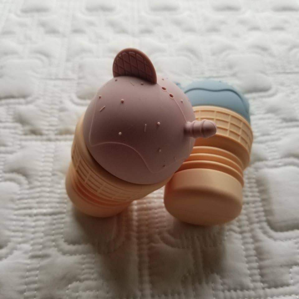 D & C TOYS - Vente Jouet pour le bain – bébé - Jouets de bain en forme de cône de crème glacée en silicone4
