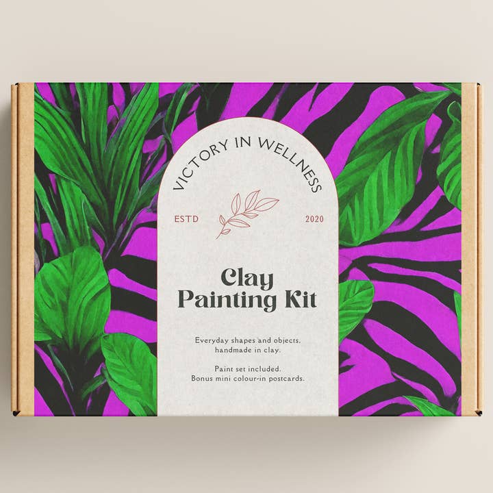 Zebra Plant Paint by Numbers Set, lila und grüne Blätter für den Großhandel von VictoryInWellness