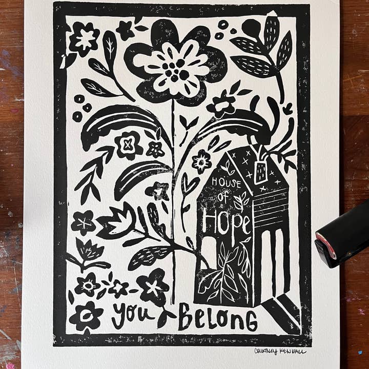 You Belong Print for wholesale by Courtney Kendall Art