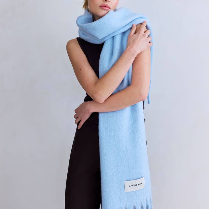The Stockholm Scarf - 100% Recycled - Glacier Blue - AW25 for wholesale by ARCTIC FOX & CO.