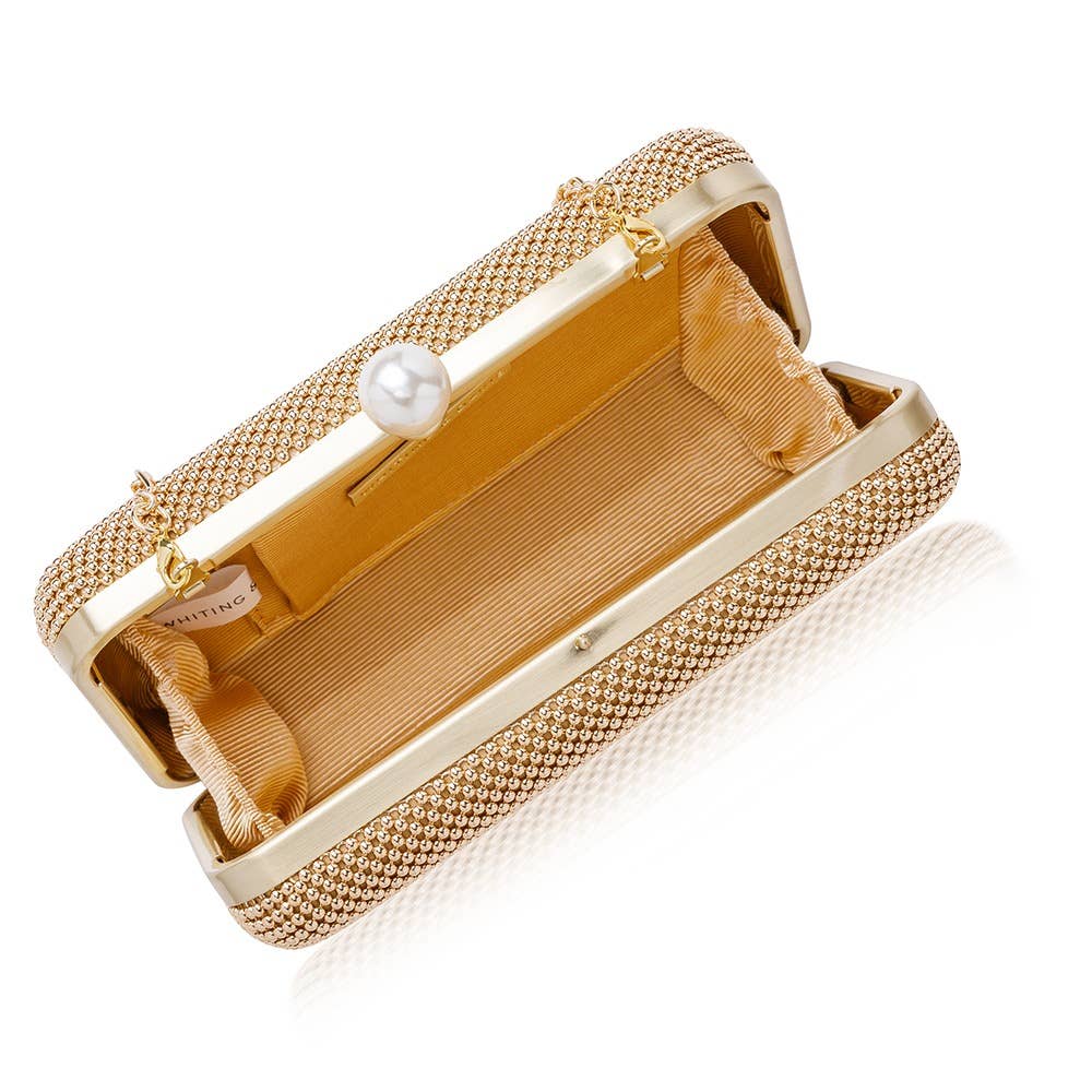 Whiting & Davis - Wholesale Clutch Bag - Women's - Cassie Pearl Minaudiere5