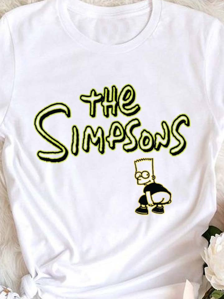 M8532 THE SIMPSONS graphic tee for wholesale by HARANG