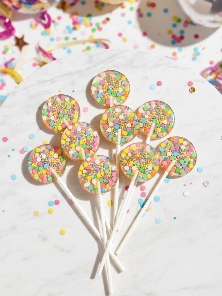 Rainbow Sprinkle Confetti Lollipops– Wholesale Lollipop for wholesale by TheLollipopStudio