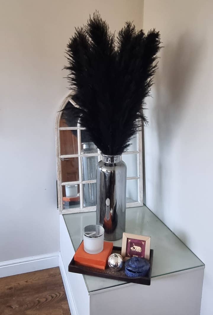 LoveProducts Ltd – wholesale Dried/pressed flowers – Pampas Grass Large black Fluffy Dried pampas arrangement4