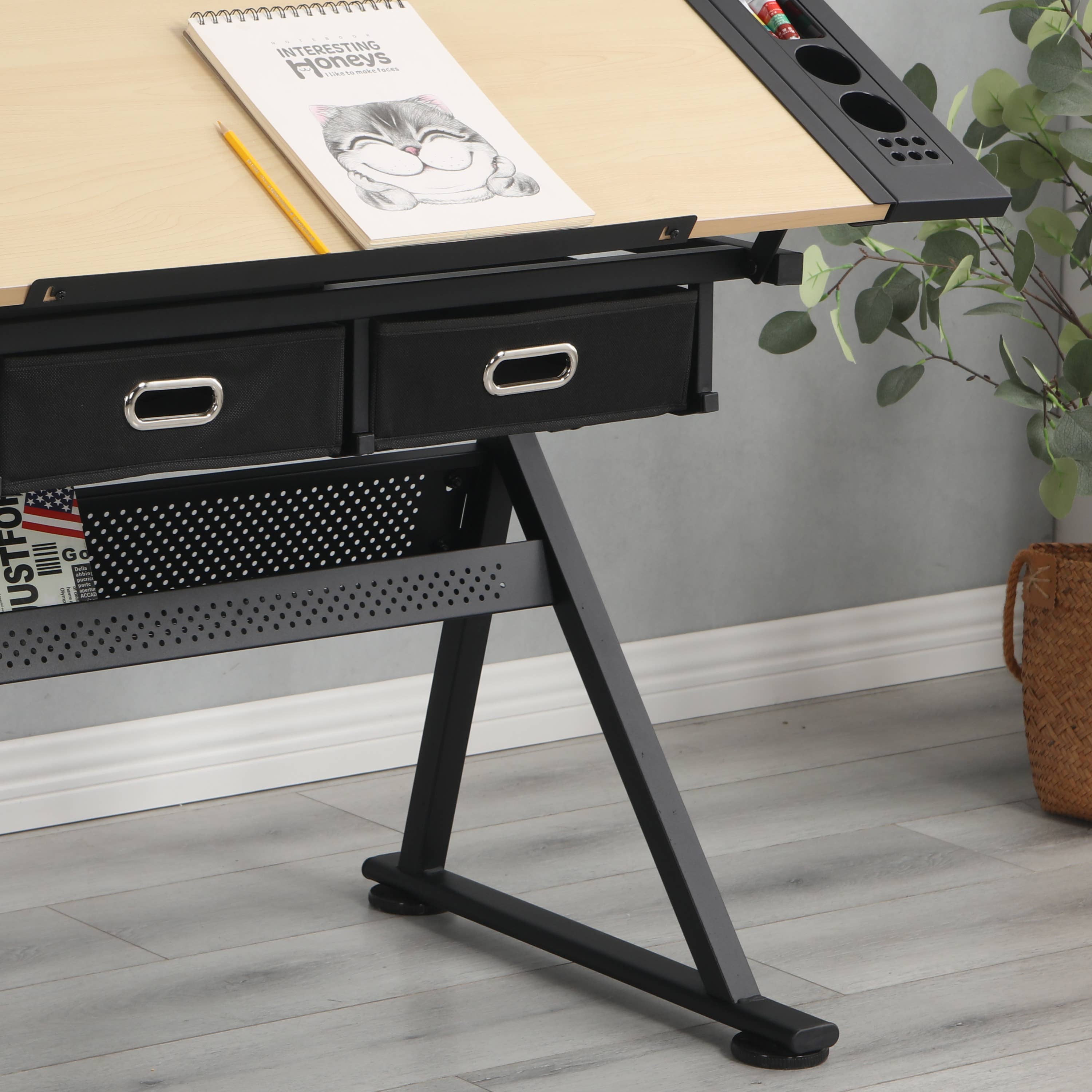 HOMYCASA DESIGN INC - Wholesale Desk Set - Garage Workstation Adjustable Drafting Table with 2 Drawers14
