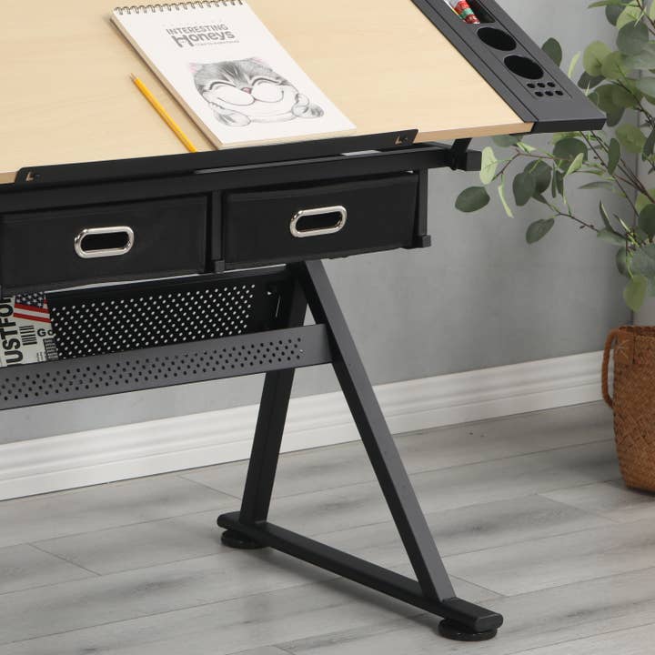 HOMYCASA DESIGN INC - Wholesale Desk Set - Garage Workstation Adjustable Drafting Table with 2 Drawers14