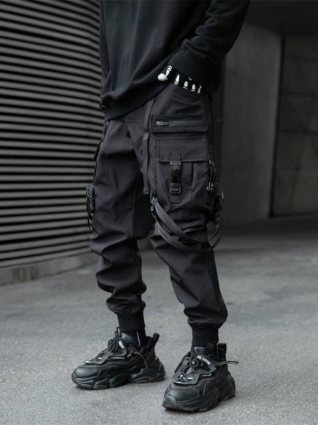IBP171 Paratrooper Matte Black Joggers for wholesale by niepce