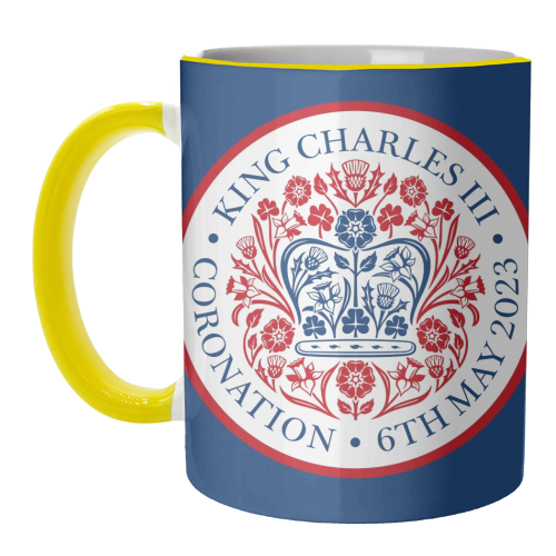 ART WOW - Venta al por mayor Taza - Tazas con el emblema de la coronación del rey Carlos en azul4