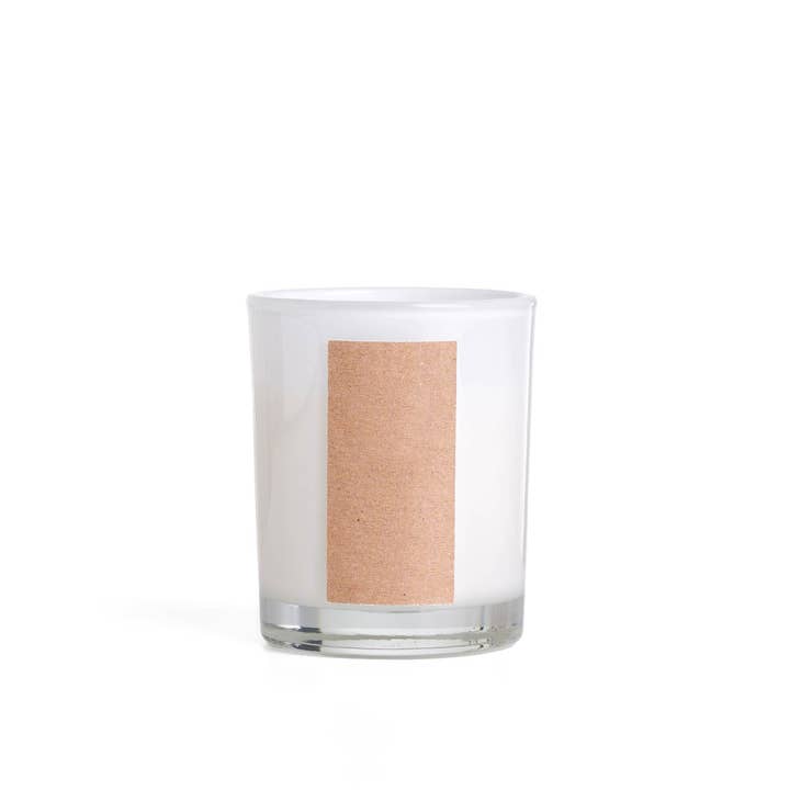 the MUNIO – wholesale Jar/filled candle – White label soy wax candle in white glass votive