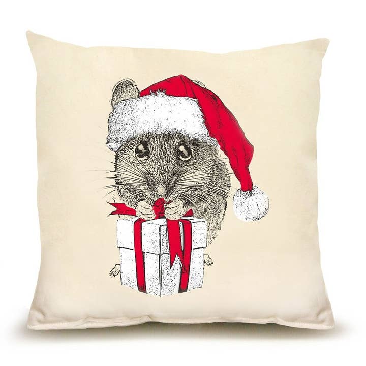 Santa Mouse 1 Medium Pillow for wholesale by Eric & Christopher