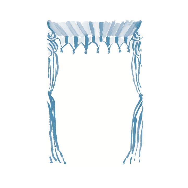 Poolside Cabana Menu Invitation Set, Blue for wholesale by Hostess