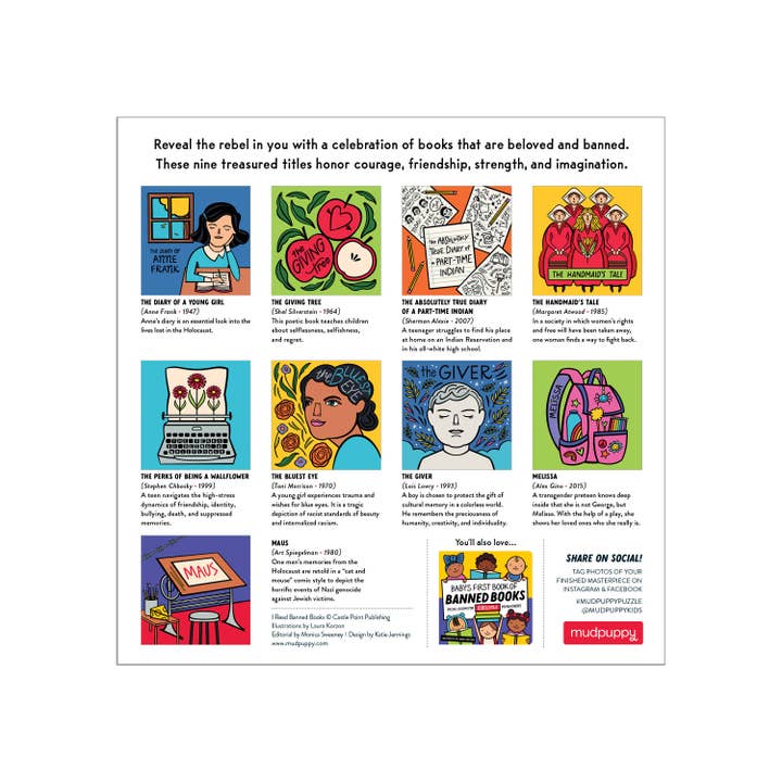 Chronicle Books - Wholesale Puzzle - Adult - I Read Banned Books 500 Piece Family Puzzle
