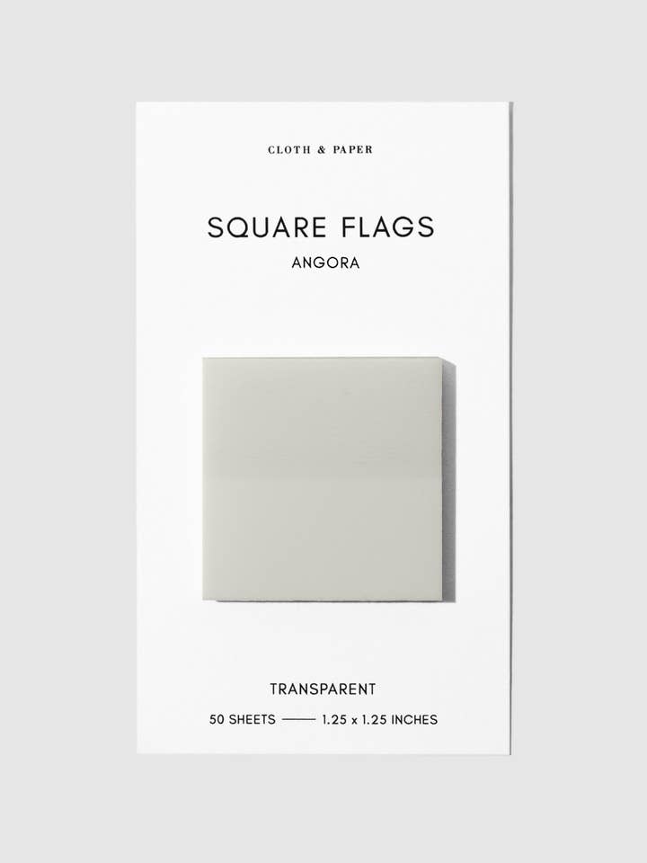 Square Transparent Page Flags for wholesale by Cloth & Paper