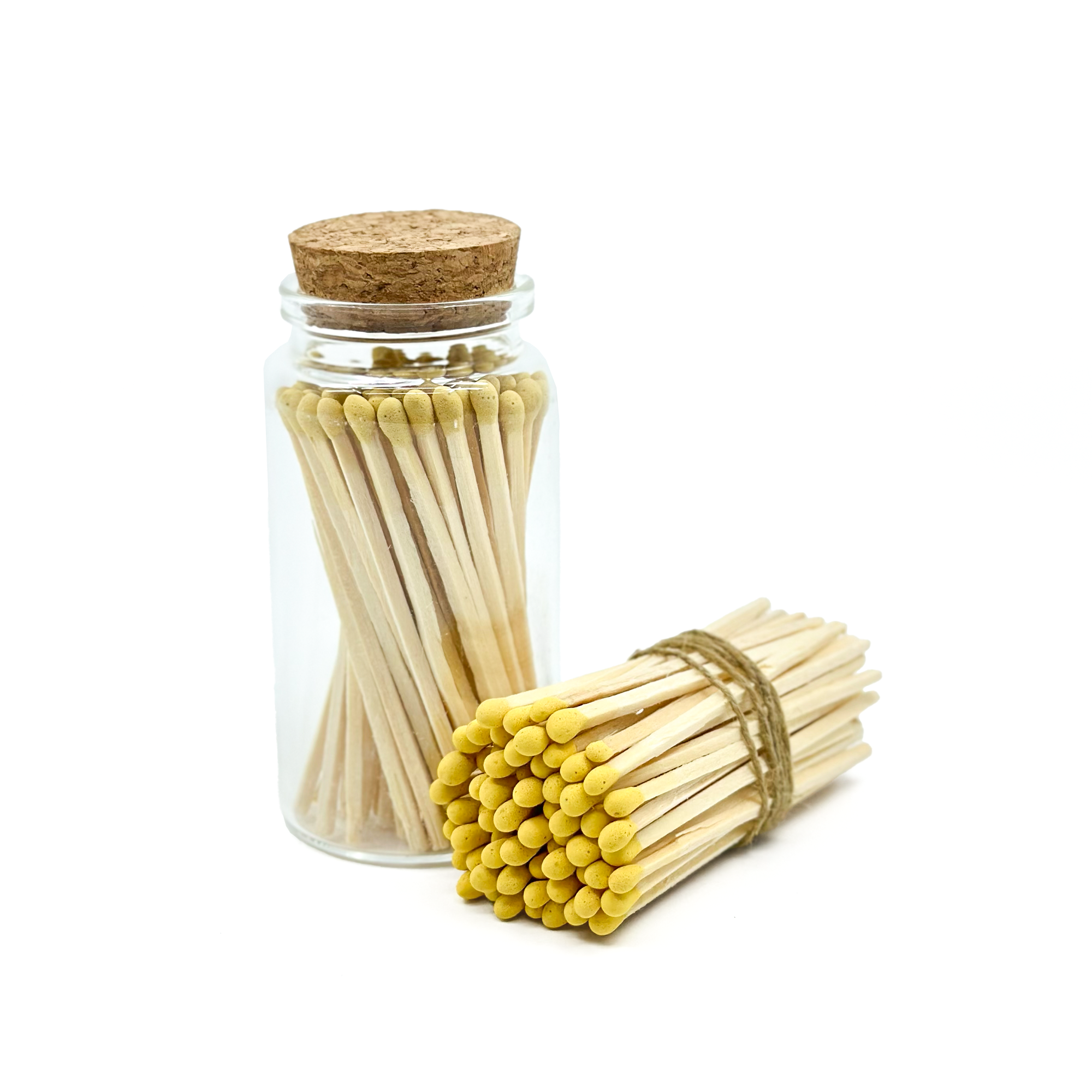 Chandler Studio - Wholesale Matches - Yellow Matches in Jar - Bottle Glass Jar 3" Inch0